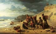 fishing families waiting for their men to return before emerging storm 
